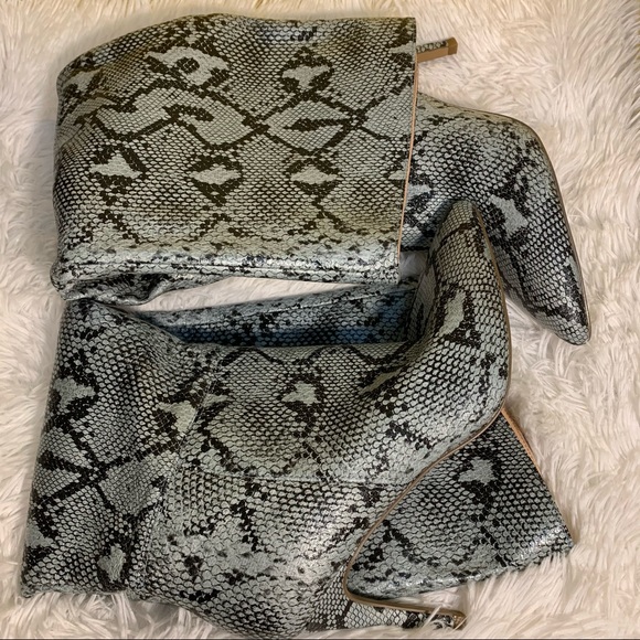 Steve Madden Women’s 6 1/2 Kimari Pointed Toe Pull-On Dress Animal Print Boots - Picture 9 of 14